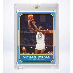 Michael Jordan Custom Holographic Art Card North Carolina 1986 Design 2 of 20